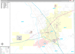 Las Cruces Wall Map Premium Style 2024